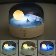 Portable Moon Bluetooth Speaker With Ambient Light